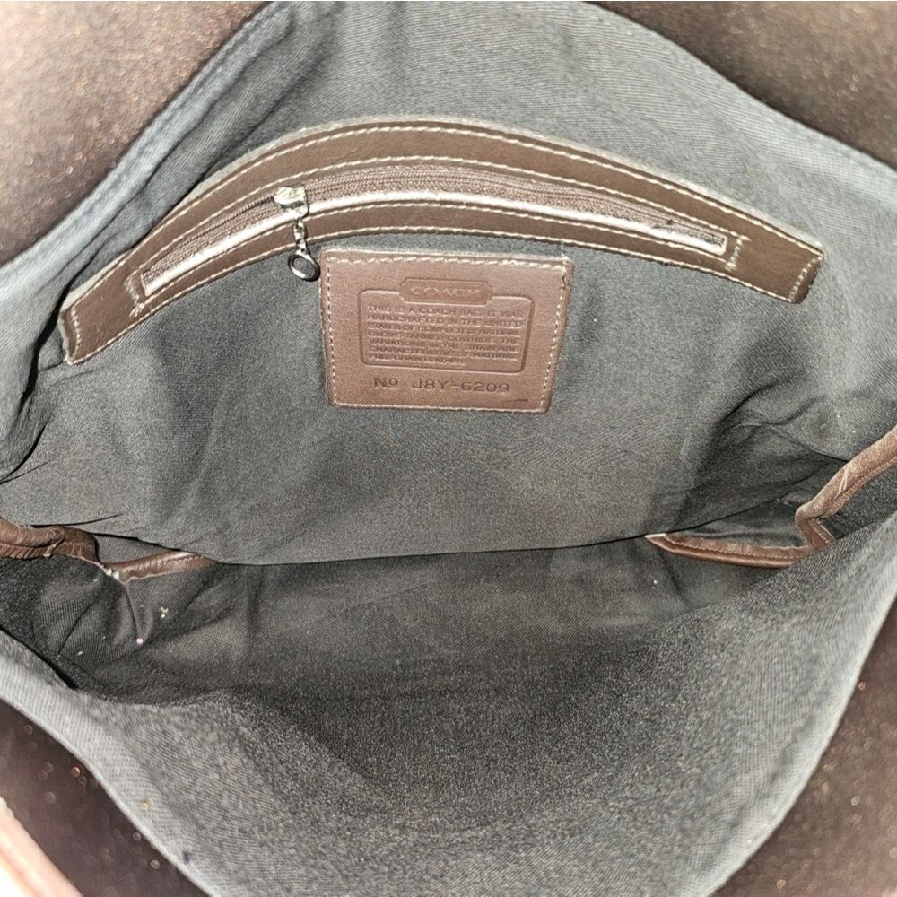 Coach Vintage Y2k #6209 Brown Slim Neoprene Tote With Leather Handle - Picture 8 of 9